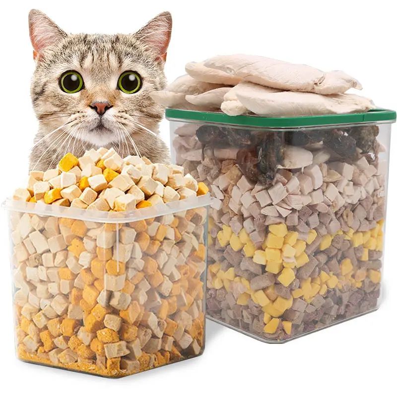 Cat Treats Freeze Dried Chicken yn blokjes